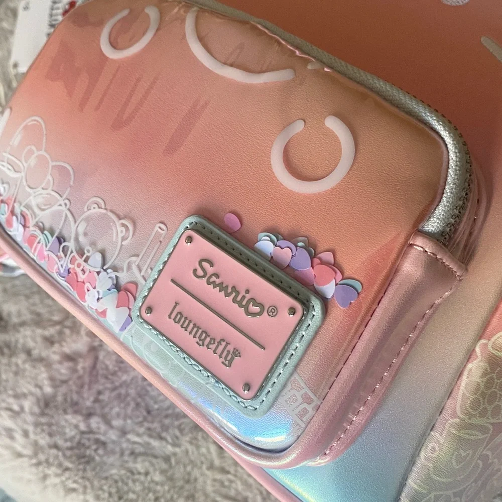 NWT Set Loungefly Sanrio Hello Kitty 50th Anniversary Mini Backpack & Wallet - Picture 5 of 12